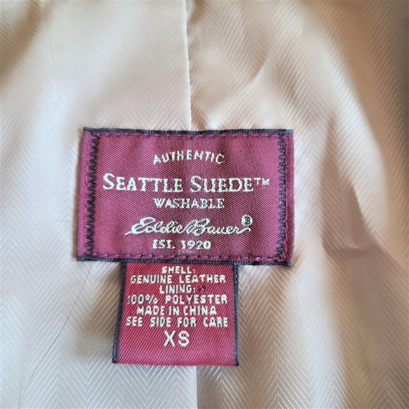 80s 90s Seattle Suede Washable Eddie Bauer Jacket - Picture 5 of 10